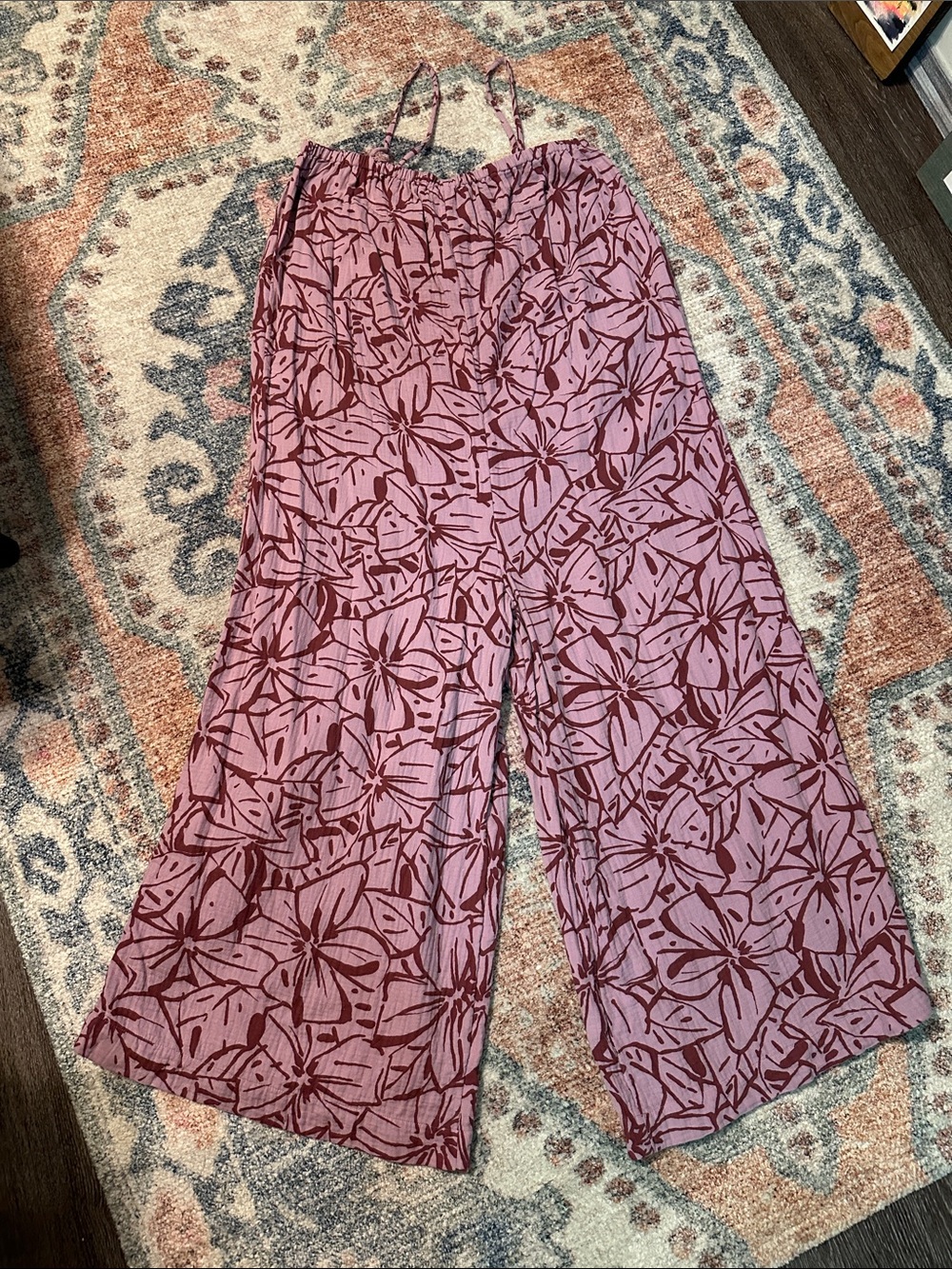 Madewell Women’s Wide-Leg Floral Jumpsuit - Lilac